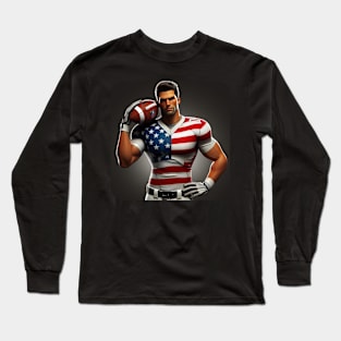 American Man NFL Football Player #10 Long Sleeve T-Shirt